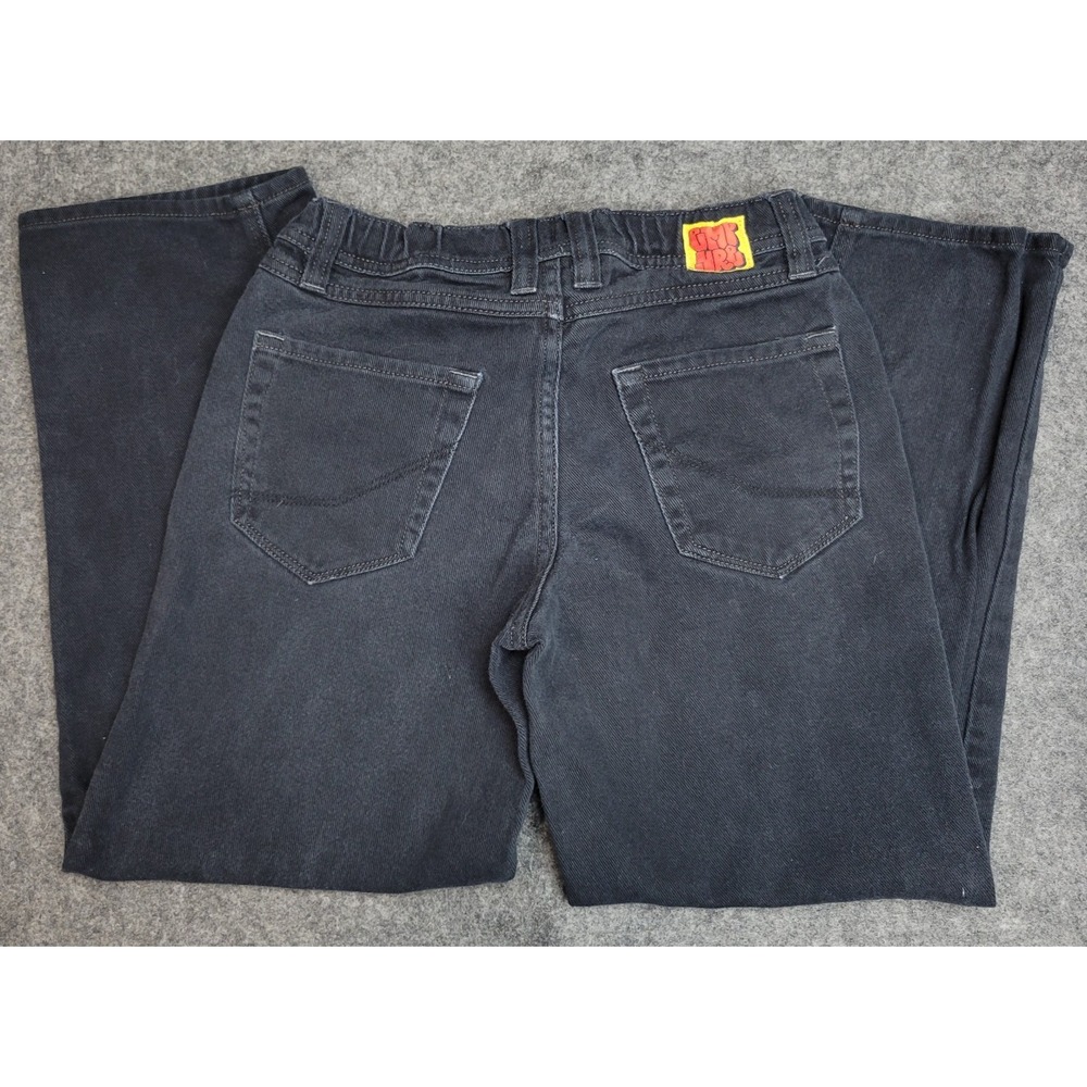Empyre Jeans Womens 25 Black Denim Relaxed Fit Straight Leg Y2K Street Wear